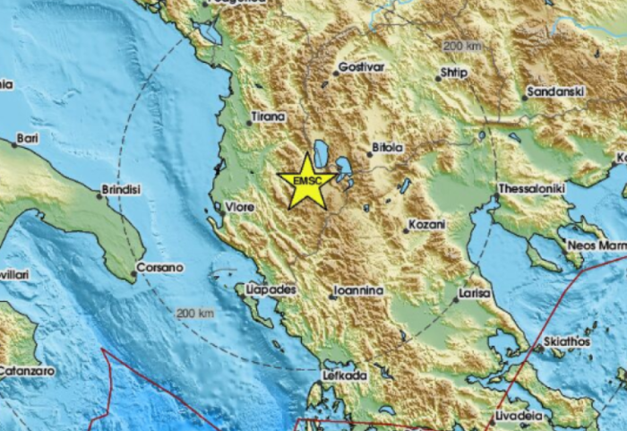 Lëkundje tërmeti ndihen në Shqipëri