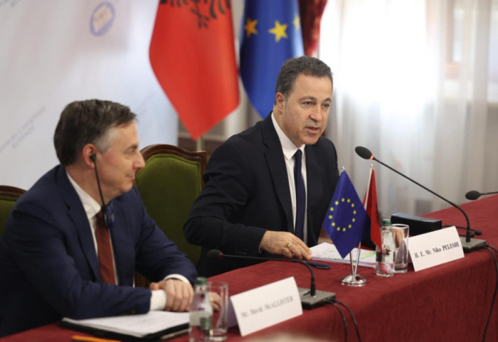 Mbërrin në Shqipëri delegacioni i PE, Peleshi takon McAllister