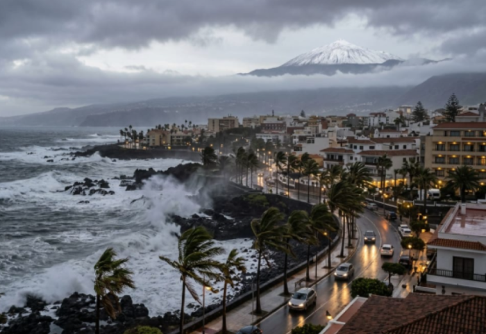 Parajsa spanjolle mbulohet nga bora, dallgë 6 metër dhe era 140 km/orë në Tenerife