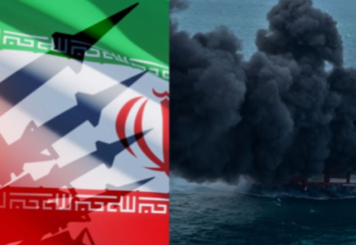 Irani godet një anije në Hormuz, një re tymi përfshin ngushticën